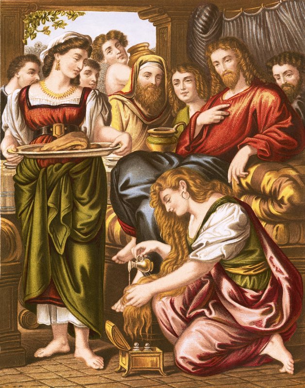 Marie oint les pieds de Jésus - English School