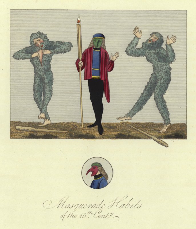 Habits de mascarade du XVe siècle - English School