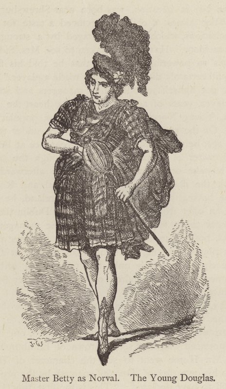 Maître Betty en Norval, le jeune Douglas (gravure) - English School