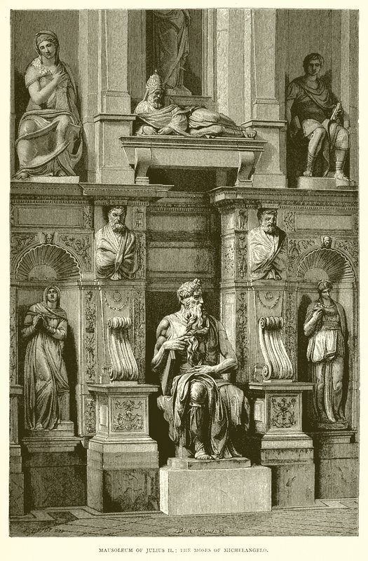 Mausolée de Jules II ; Le Moïse de Michel-Ange - English School