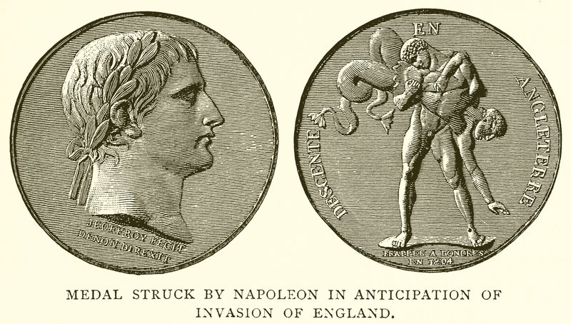 Médaille frappée par Napoléon en prévision de l