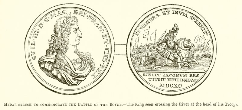 Médaille frappée pour commémorer la bataille de la Boyne - English School