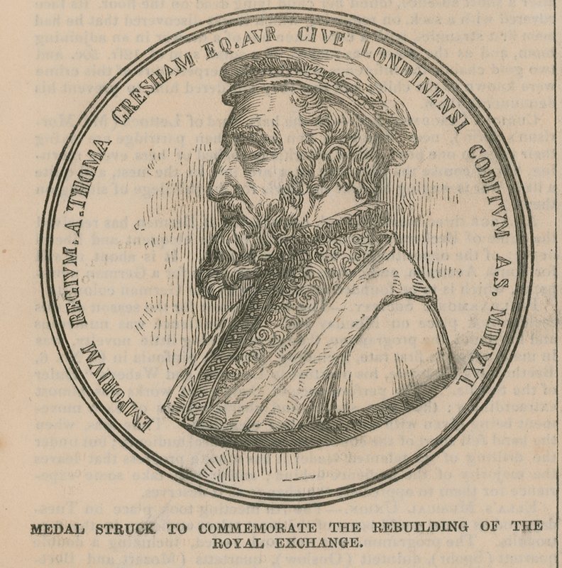 Médaille frappée pour commémorer la reconstruction de la Bourse Royale - English School