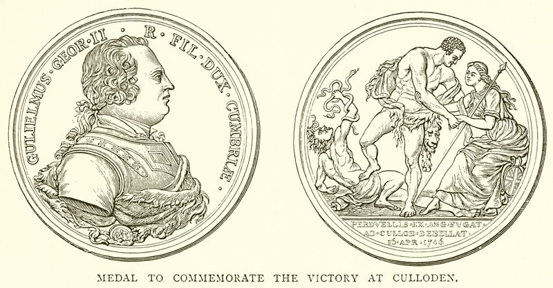 Médaille pour commémorer la victoire à Culloden - English School