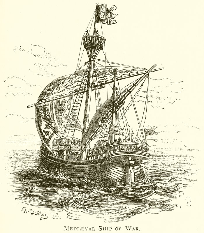 Navire de guerre médiéval - English School