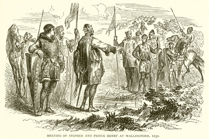 Rencontre de Stephen et du prince Henry à Wallingford, 1152 - English School