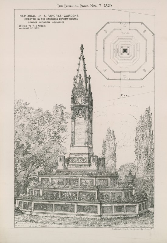 Mémorial dans les jardins de St Pancras - English School