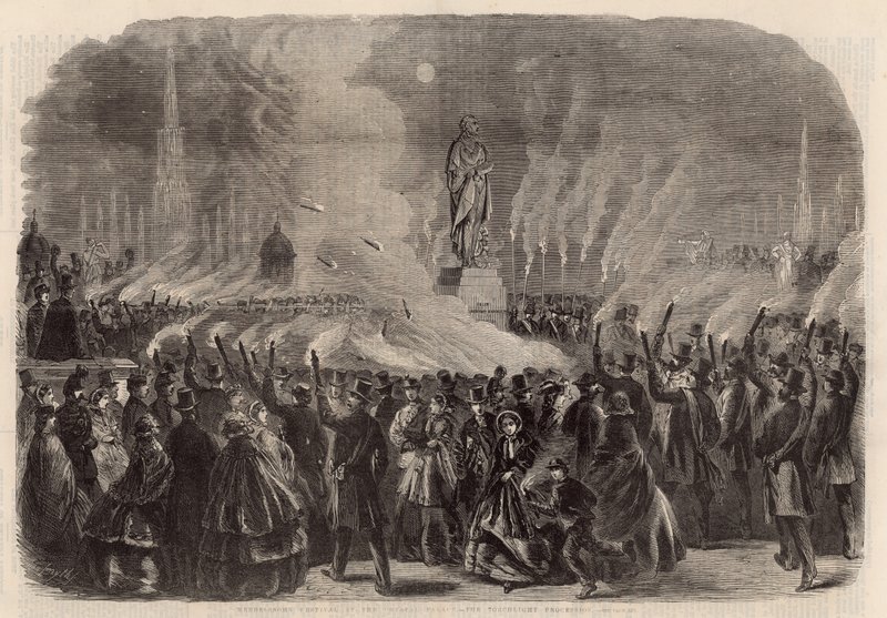 Festival Mendelssohn au Crystal Palace ; La procession aux flambeaux - English School