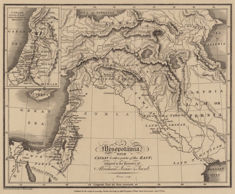 Mésopotamie avec Canaan et d