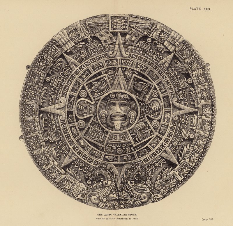 Mexique : La pierre du calendrier aztèque - English School