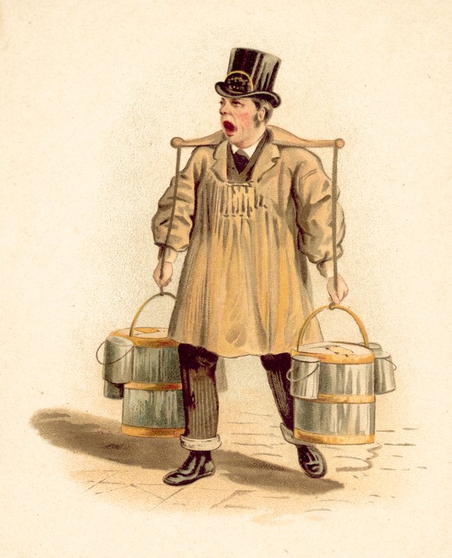 Vendeur de lait (chromolithographie) - English School