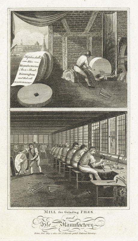 Moulin pour moudre les limes et manufacture de limes - English School