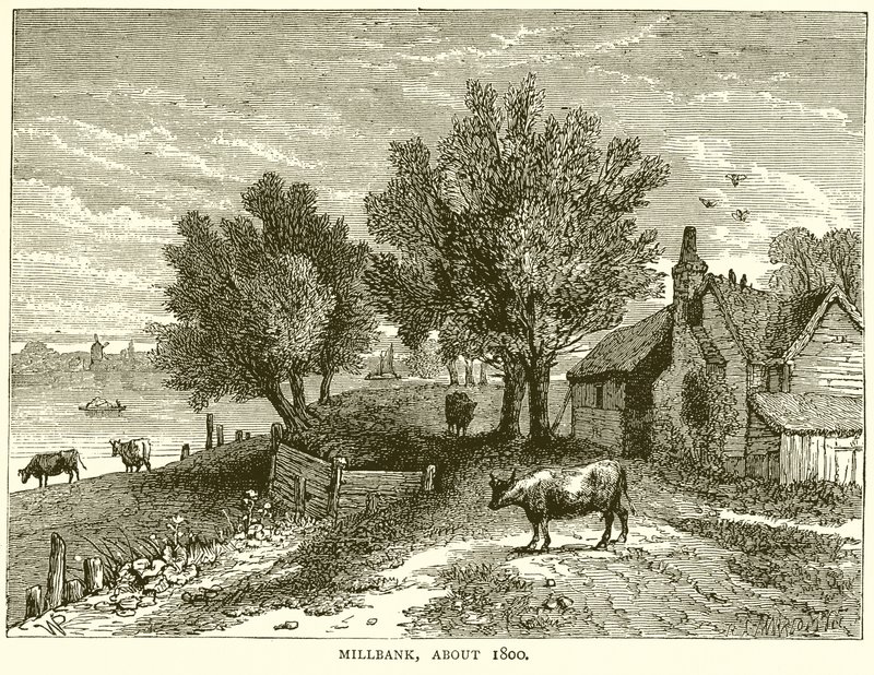 Millbank, vers 1800 - English School