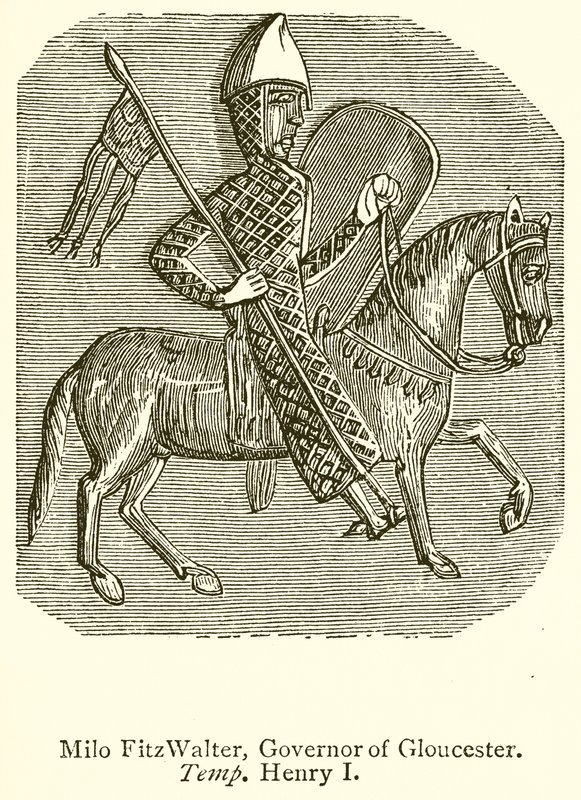 Milo FitzWalter, gouverneur de Gloucester. Temp. Henri Ier - English School