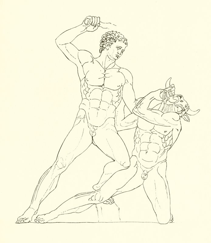 Minotaure tué par Thésée, l