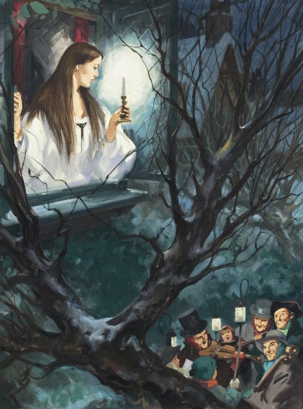 Miss Fancy, tirée de "Under the Greenwood Tree", de Thomas Hardy (1840-1928) (gouache sur papier) - English School