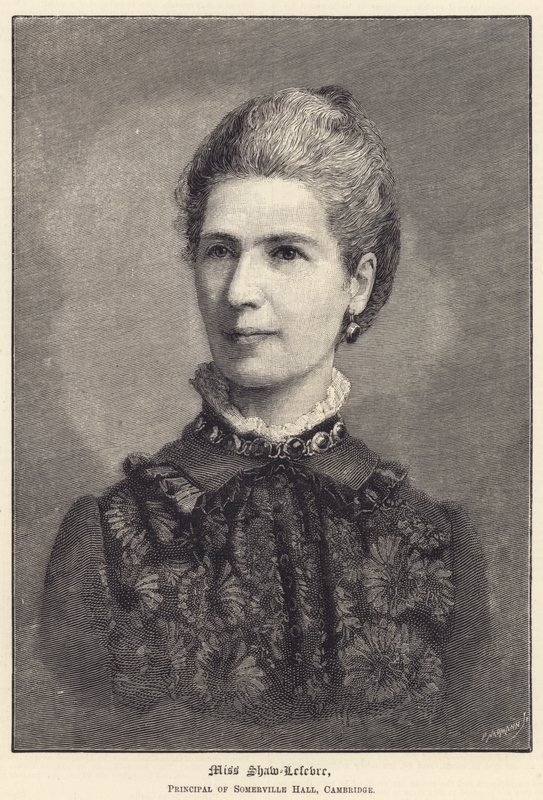 Miss Shaw-Lefevre, directrice du Somerville Hall, Cambridge (gravure) - English School