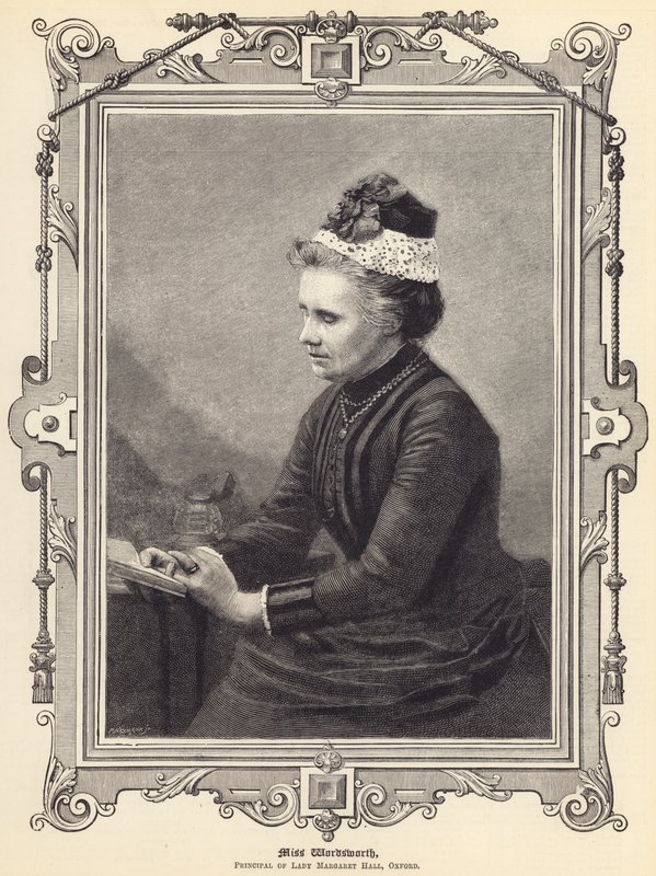 Miss Wordsworth, directrice du Lady Margaret Hall, Oxford (gravure) - English School