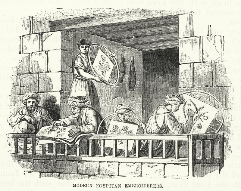 Brodeurs égyptiens modernes (gravure) - English School