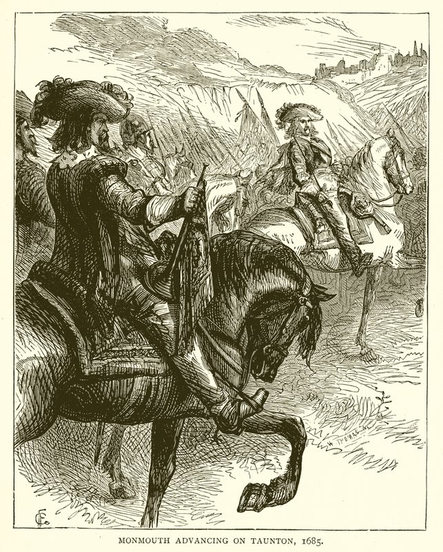 Monmouth avançant sur Taunton, 1685 - English School
