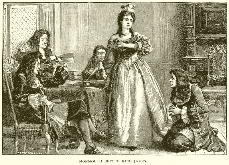 Monmouth devant le roi James - English School