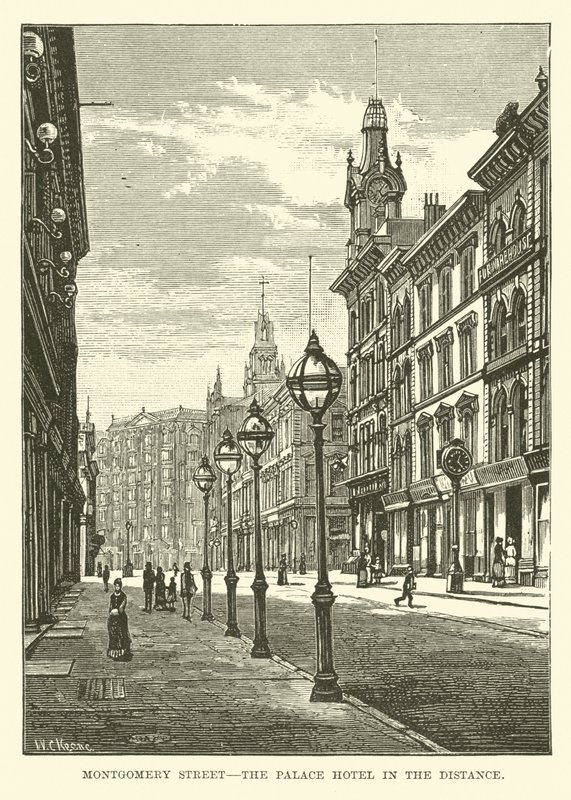 Rue Montgomery, le Palace Hotel au loin - English School
