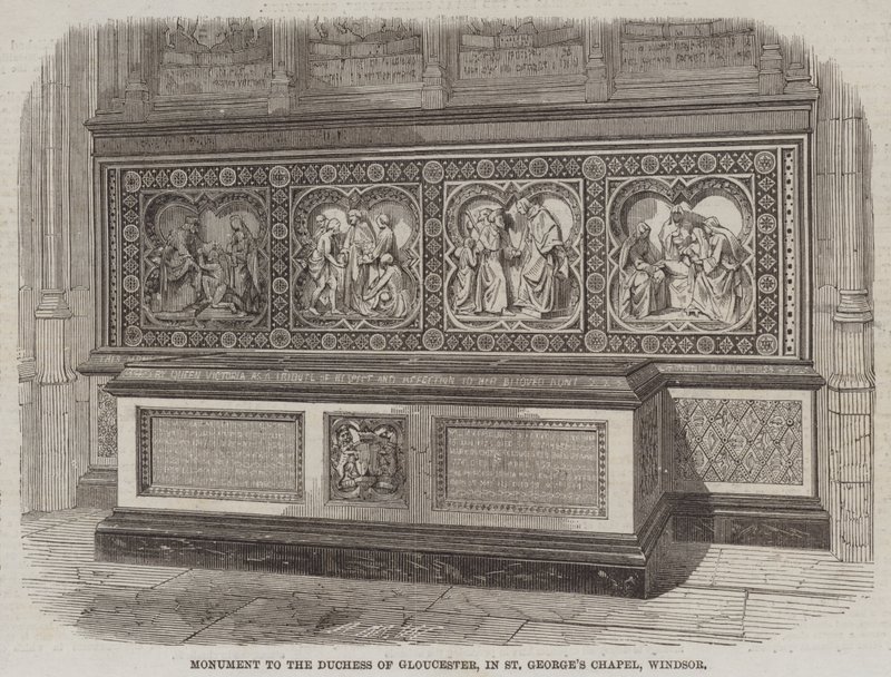 Monument à la duchesse de Gloucester, dans la chapelle Saint-Georges, Windsor - English School