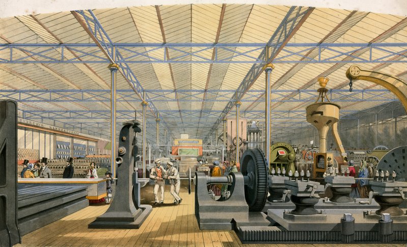 Machinerie en Mouvement, Grande Exposition, 1851 - English School