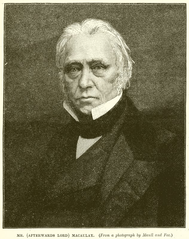 M. (plus tard Lord) Macaulay - English School