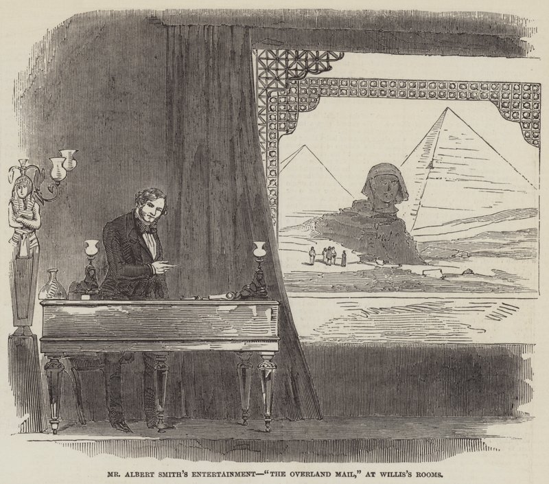 Le spectacle de M. Albert Smith, "The Overland Mail," à Willis