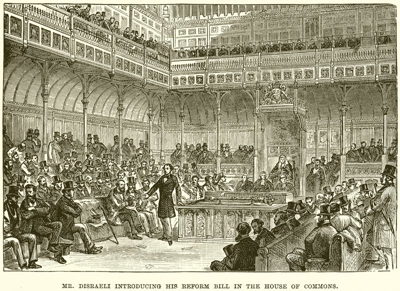 M. Disraeli présentant son projet de loi de réforme à la Chambre des communes - English School