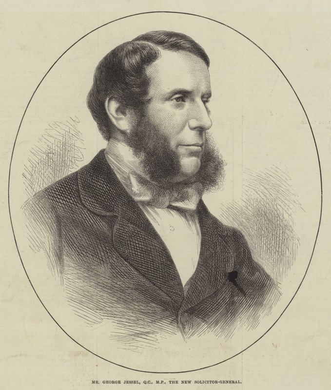 M. George Jessel, QC, MP, le nouveau solliciteur général (gravure) - English School