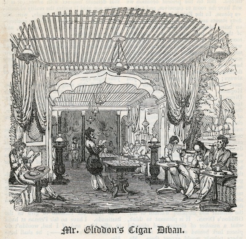 Le Divan à Cigares de M. Gliddon, King Street, Covent Garden - English School
