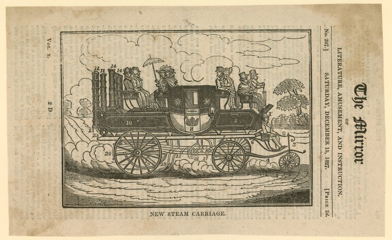 La nouvelle voiture à vapeur de M. Gurney - English School