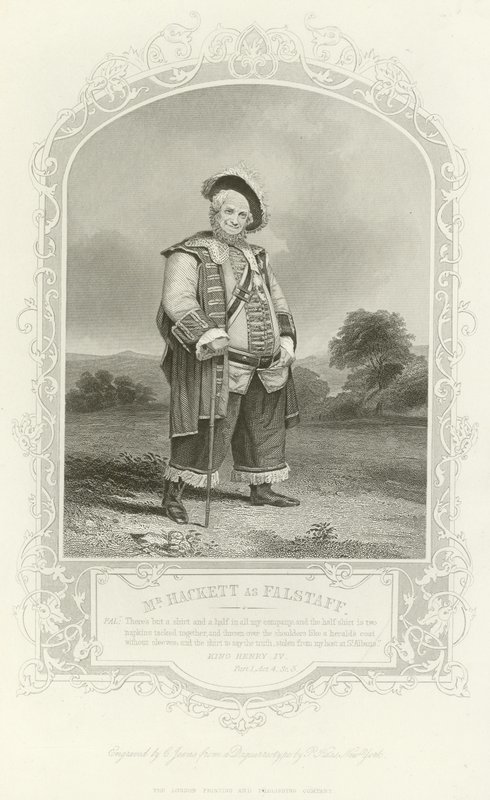 M. Hackett comme Falstaff, Le Roi Henri IV, Partie I - English School