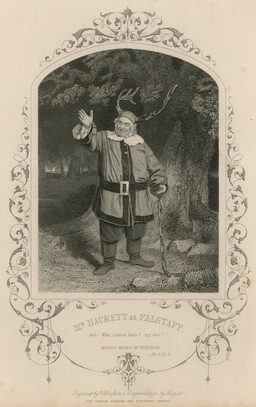 M. Hackett en Falstaff dans Les Joyeuses Commères de Windsor - English School