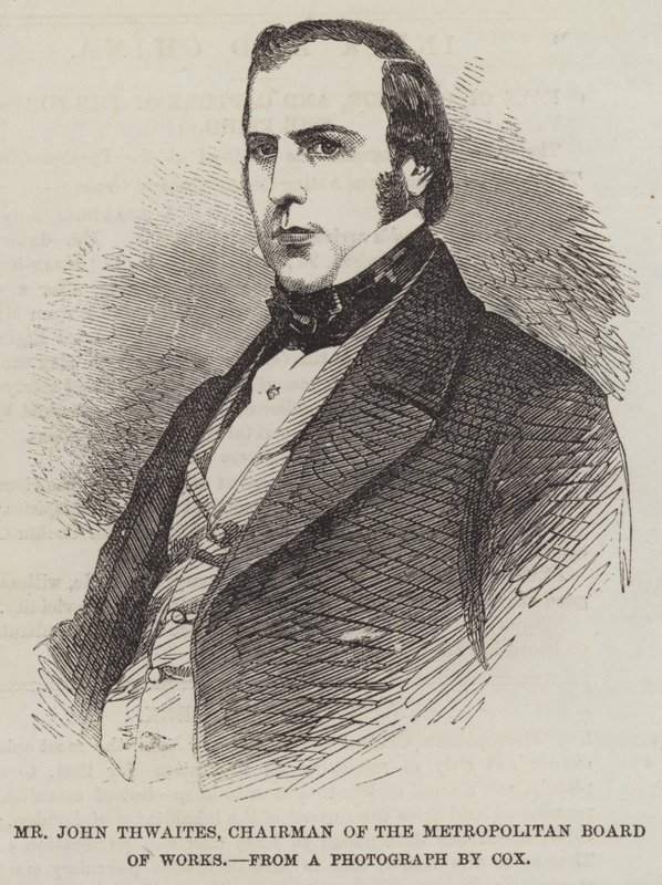 M. John Thwaites, président du Metropolitan Board of Works - English School
