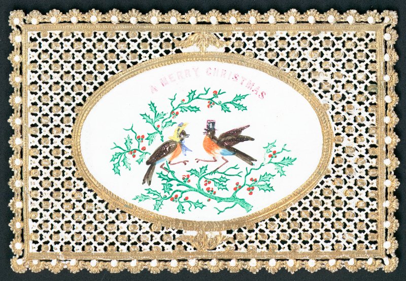 Monsieur et Madame Rouge-gorge, carte de Noël - English School