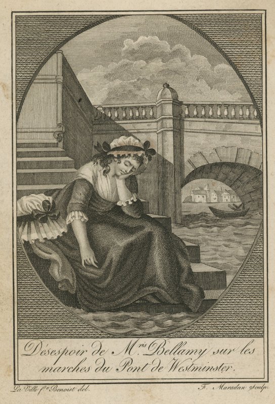 Mme Bellamy en désespoir sur les marches du pont de Westminster - English School