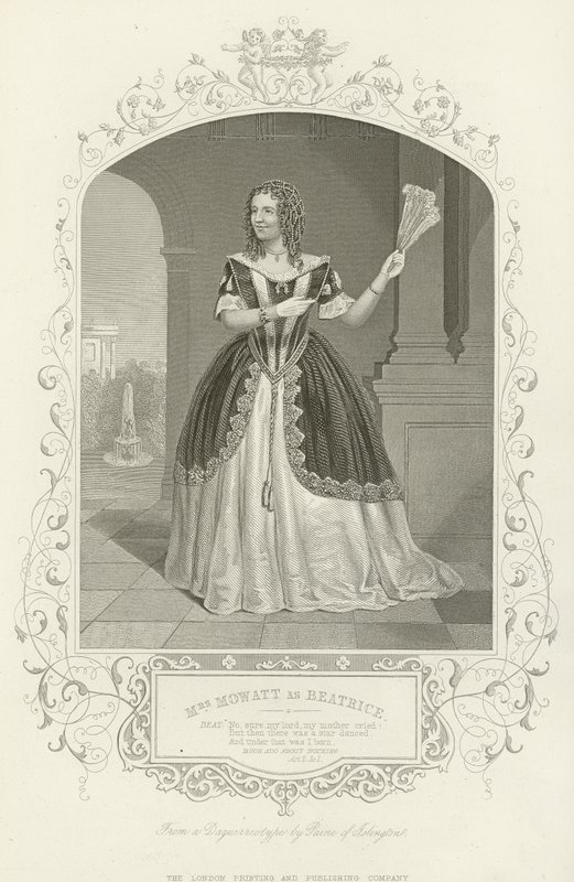 Mme Mowatt en Béatrice, Beaucoup de bruit pour rien, Acte II, scène i - English School