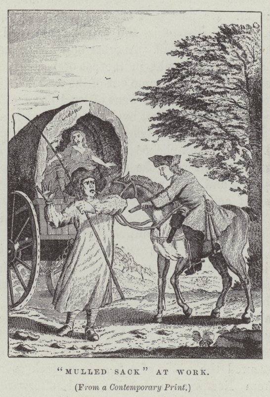 "Mulled sack" au travail (gravure) - English School