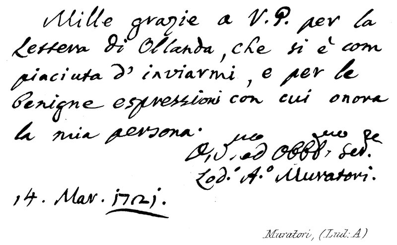 Muratori, Ludovico Antonio - English School