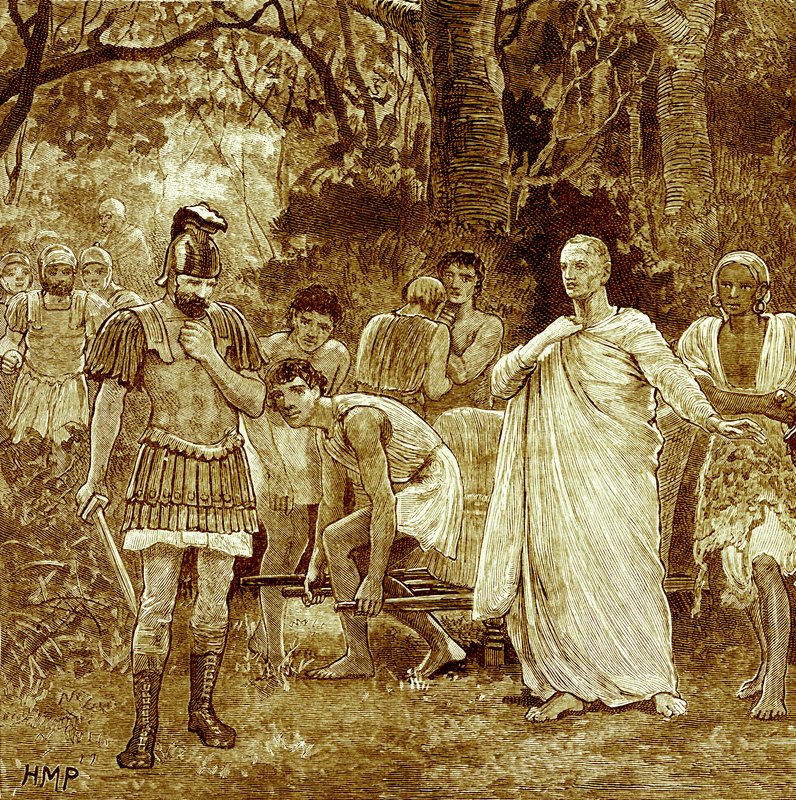 Meurtre de Cicéron, illustration de Cassells Illustrated Universal History par Edward Ollier, publié en 1890 - English School