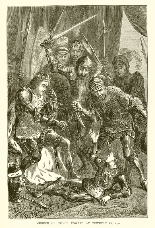 Meurtre du Prince Édouard à Tewkesbury, 1471 - English School