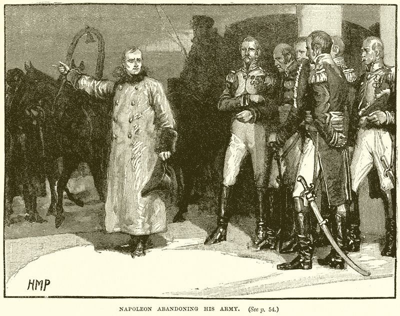 Napoléon abandonnant son armée - English School