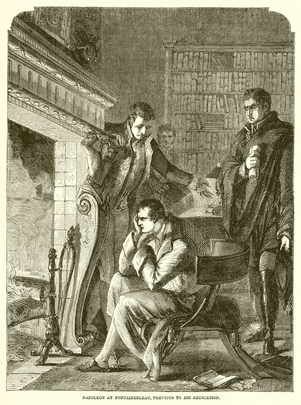 Napoléon à Fontainebleau, avant son abdication - English School