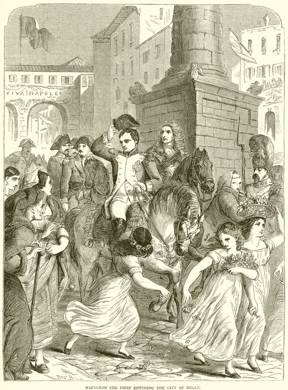 Napoléon Ier entrant dans la ville de Milan - English School