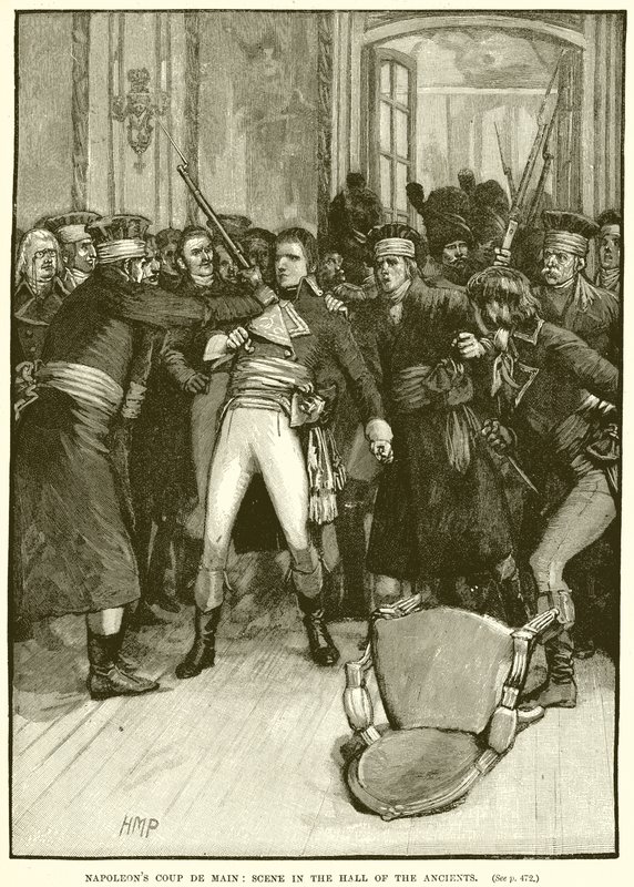Coup de main de Napoléon : Scène dans la salle des Anciens - English School
