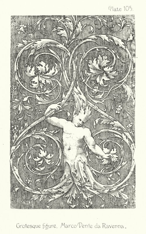 Nature en ornement : Figure grotesque, Marco Dente da Ravenna - English School