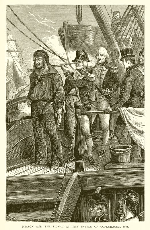 Nelson et le signal à la bataille de Copenhague, 1801 - English School